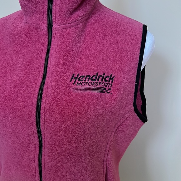 Hendrick Motorsports Women’s Port Authority pink and black zippered vest small - Picture 2 of 9